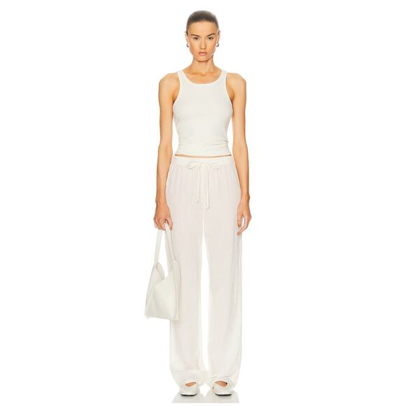 Eterne Willow Crinkled Drawstring Pants in Ivory L - Picture 1 of 4